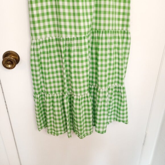 Draper James RSVP Green & White Gingham Tiered Sundress - Picture 6 of 14